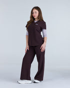 3/4 Sleeve Underscrub Brown Stripes