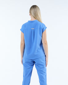 Contour Scrub Top Horizon Blue