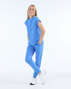 Contour Scrub Top Horizon Blue