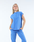 Contour Scrub Top Horizon Blue