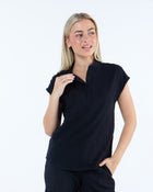 Contour Scrub Top Ink Black