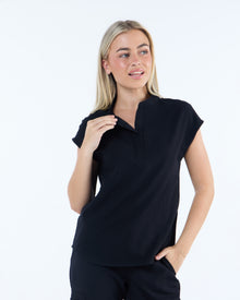 Contour Scrub Top Ink Black