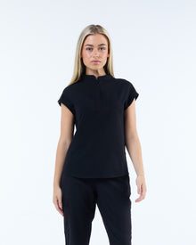Contour Scrub Top Ink Black