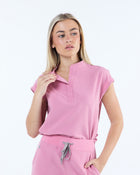 Contour Scrub Top Blush Pink