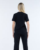 Duo Pocket Scrub Top Ink Black