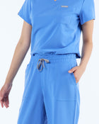 Lounge Leg Scrub Pants Horizon Blue