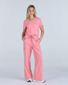 Lounge Leg Scrub Pants Blooming Pink