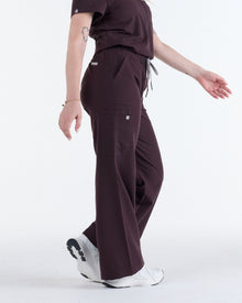 Lounge Leg Scrub Pants Velvet Brown