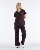 Lounge Leg Scrub Pants Velvet Brown