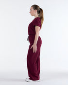 Lounge Leg Scrub Pants Rouge Burgundy