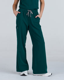 Lounge Leg Scrub Pants Meadow Green