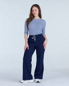 3/4 Sleeve Underscrub Navy Stripes