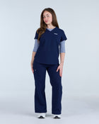 3/4 Sleeve Underscrub Navy Stripes