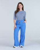 3/4 Sleeve Underscrub Navy Stripes