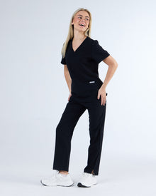 Straight Leg Scrub Pants Ink Black