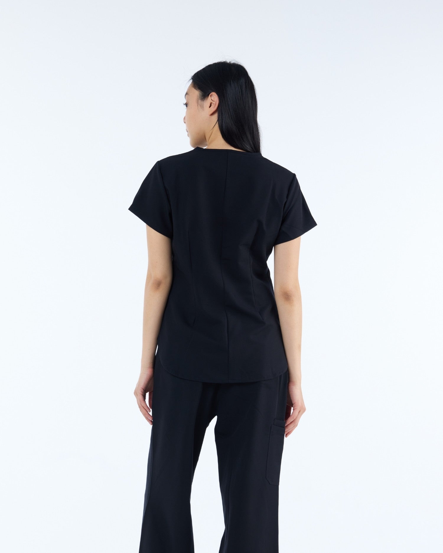 Tuck-In Scrub Top Ink Black