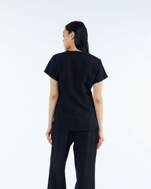 Tuck-In Scrub Top Ink Black