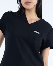 Tuck-In Scrub Top Ink Black
