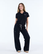 Tuck-In Scrub Top Ink Black