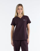 Tuck-In Scrub Top Velvet Brown