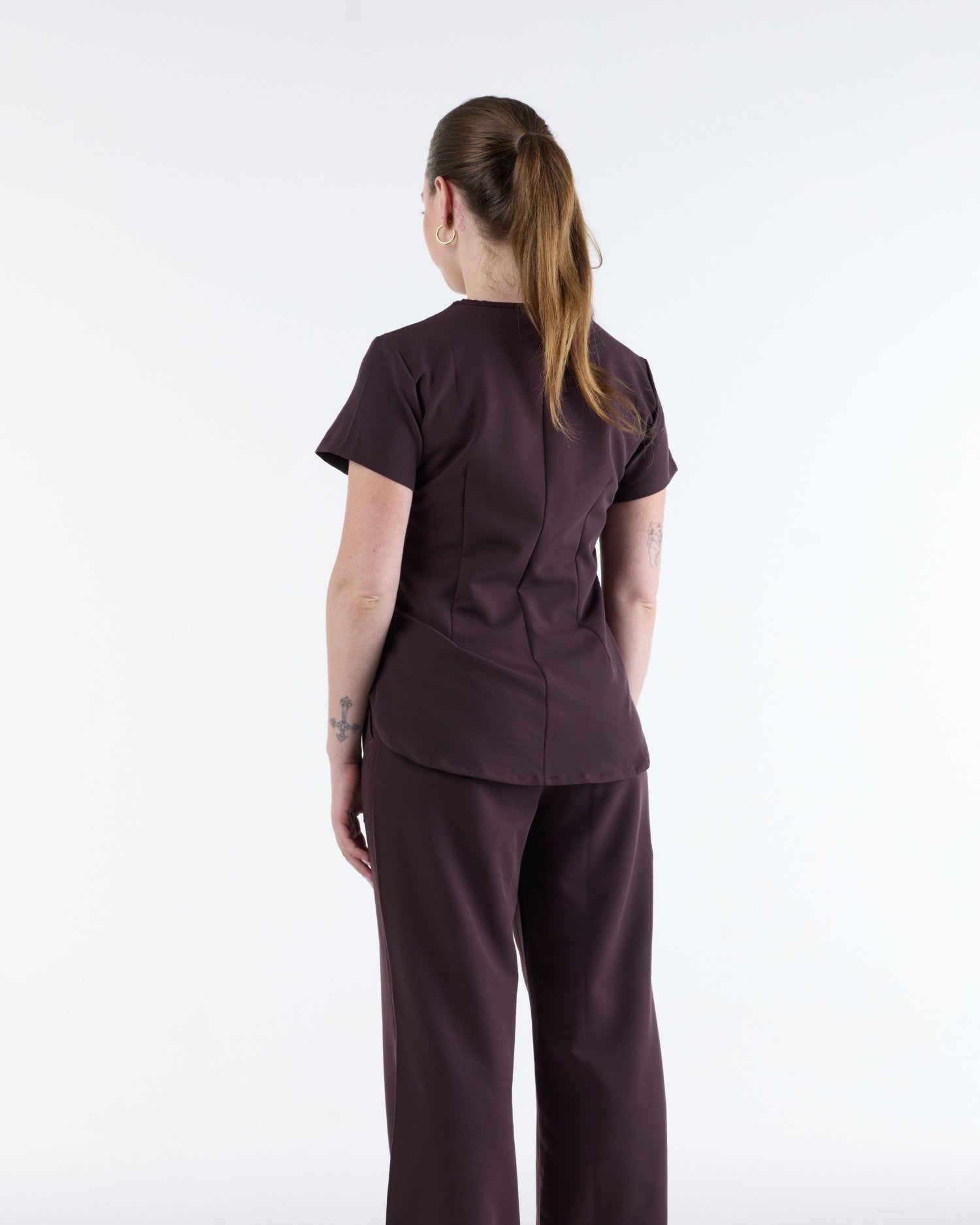 Tuck-In Scrub Top Velvet Brown