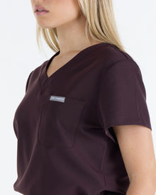 Tuck-In Scrub Top Velvet Brown
