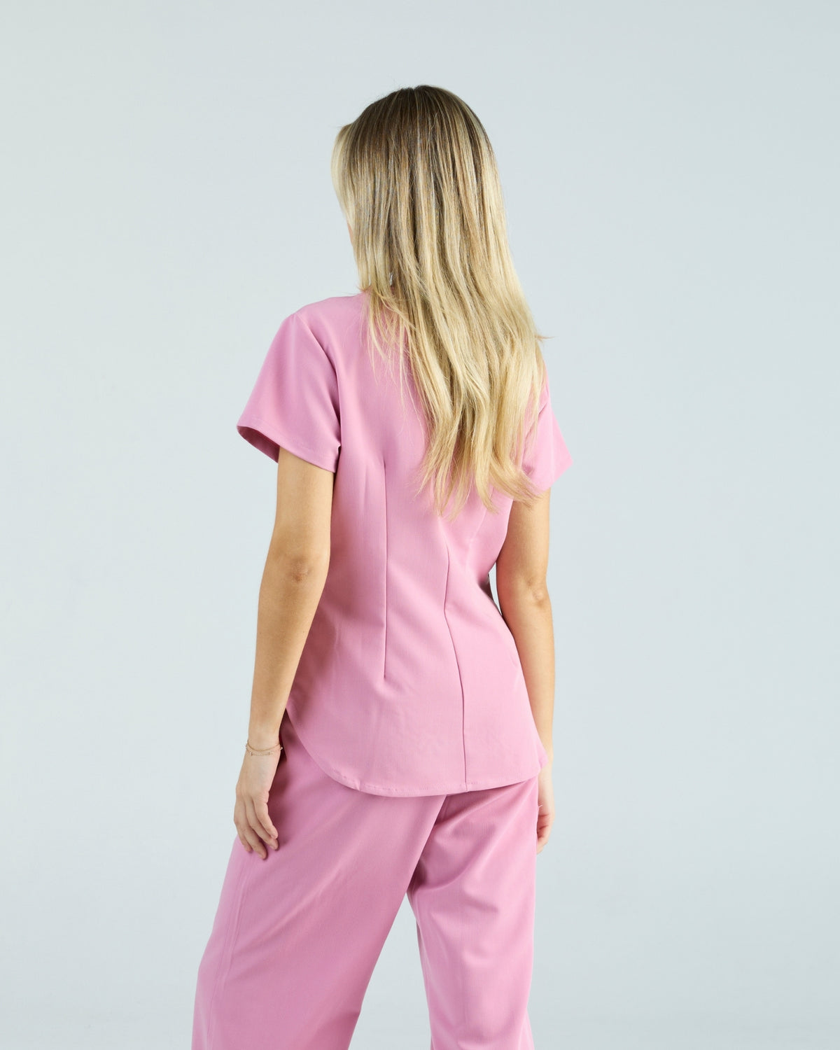 Tuck-In Scrub Top Blush Pink