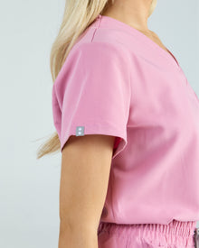 Tuck-In Scrub Top Blush Pink