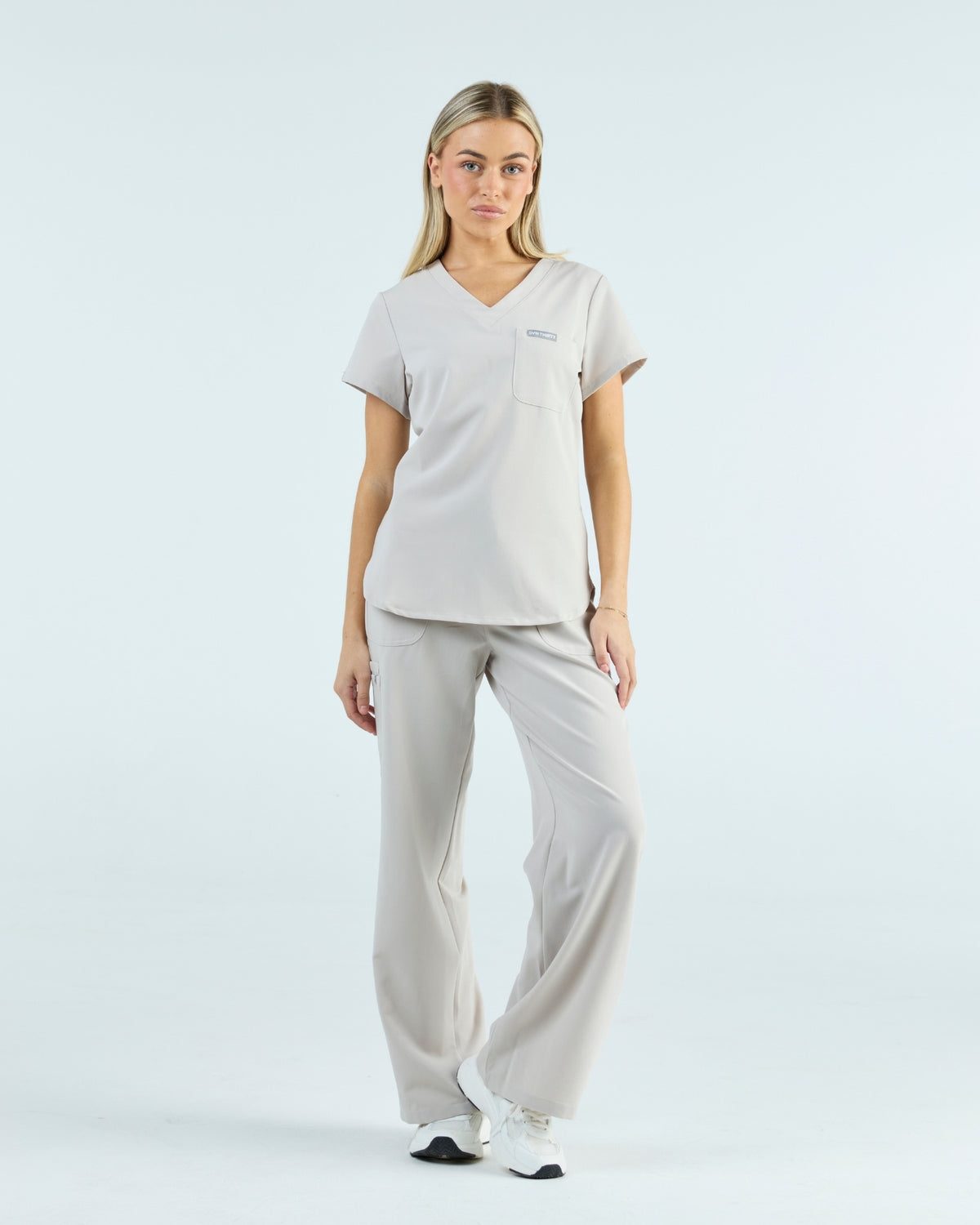 Tuck-In Scrub Top Silk Sand