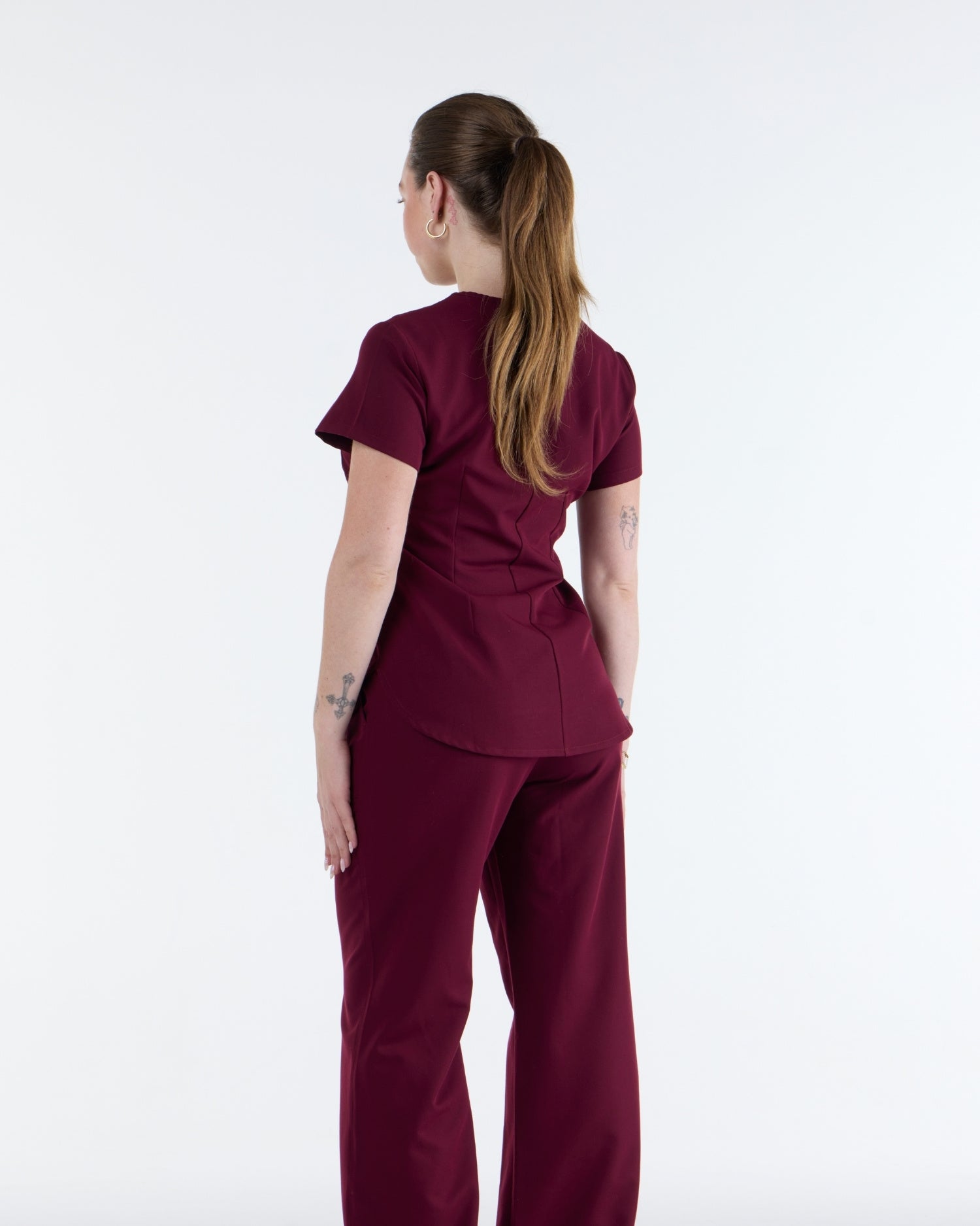 Tuck-In Scrub Top Rouge Burgundy