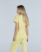 Tuck-In Scrub Top Butter Cream Polka