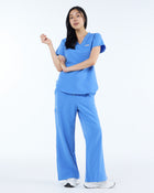Lounge Leg Scrub Pants Horizon Blue