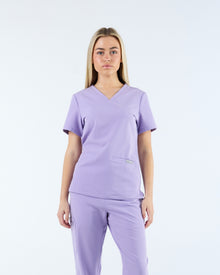 Duo Pocket Scrub Top Dusky Lilac