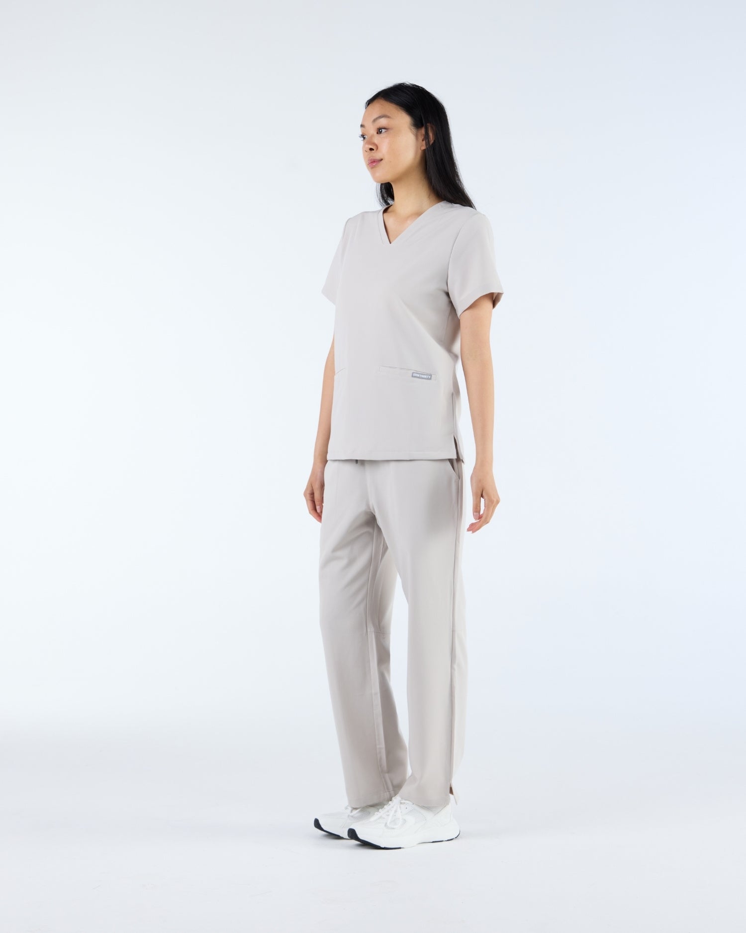 Duo Pocket Scrub Top Silk Sand