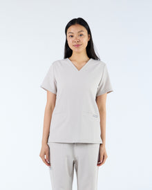 Duo Pocket Scrub Top Silk Sand
