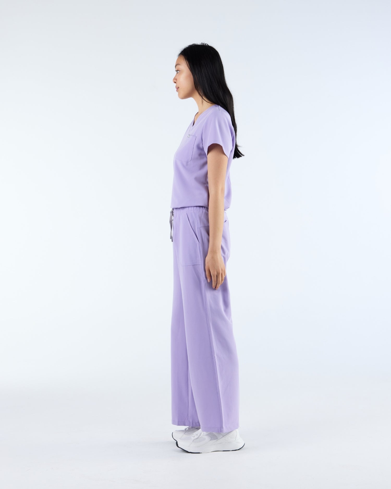 Lounge Leg Scrub Pants Dusky Lilac