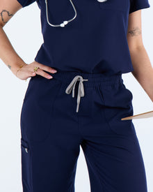 Lounge Leg Scrub Pants Nightfall Navy