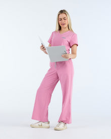 Lounge Leg Scrub Pants Blush Pink