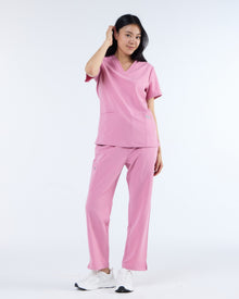 Straight Leg Scrub Pants Blush Pink