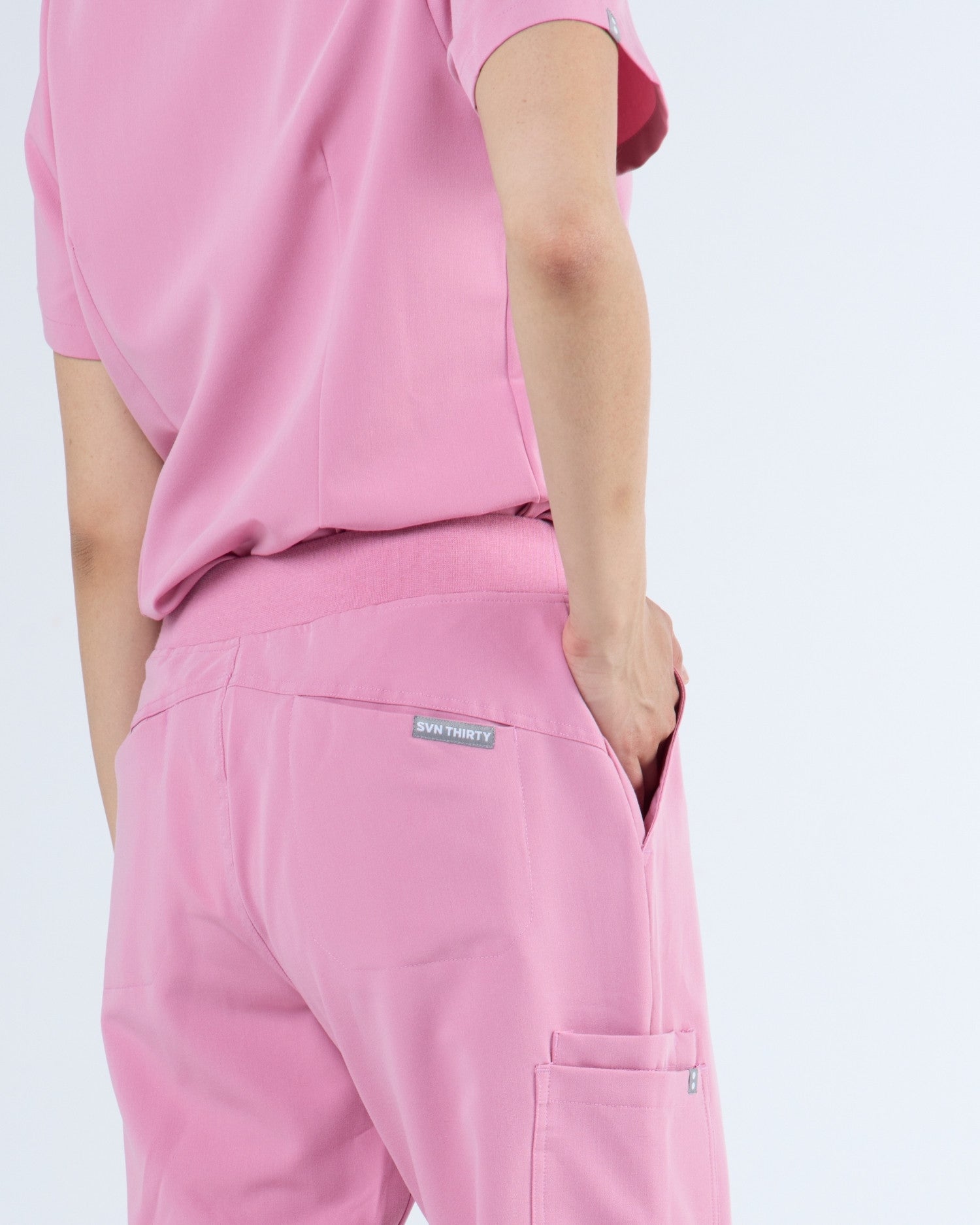 Straight Leg Scrub Pants Blush Pink
