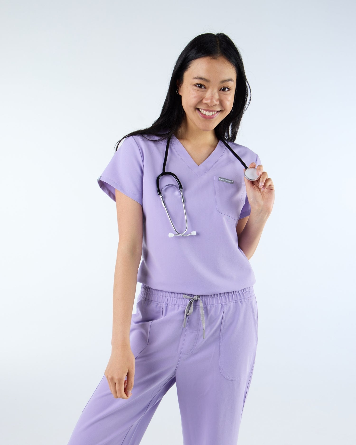 Tuck-In Scrub Top Dusky Lilac