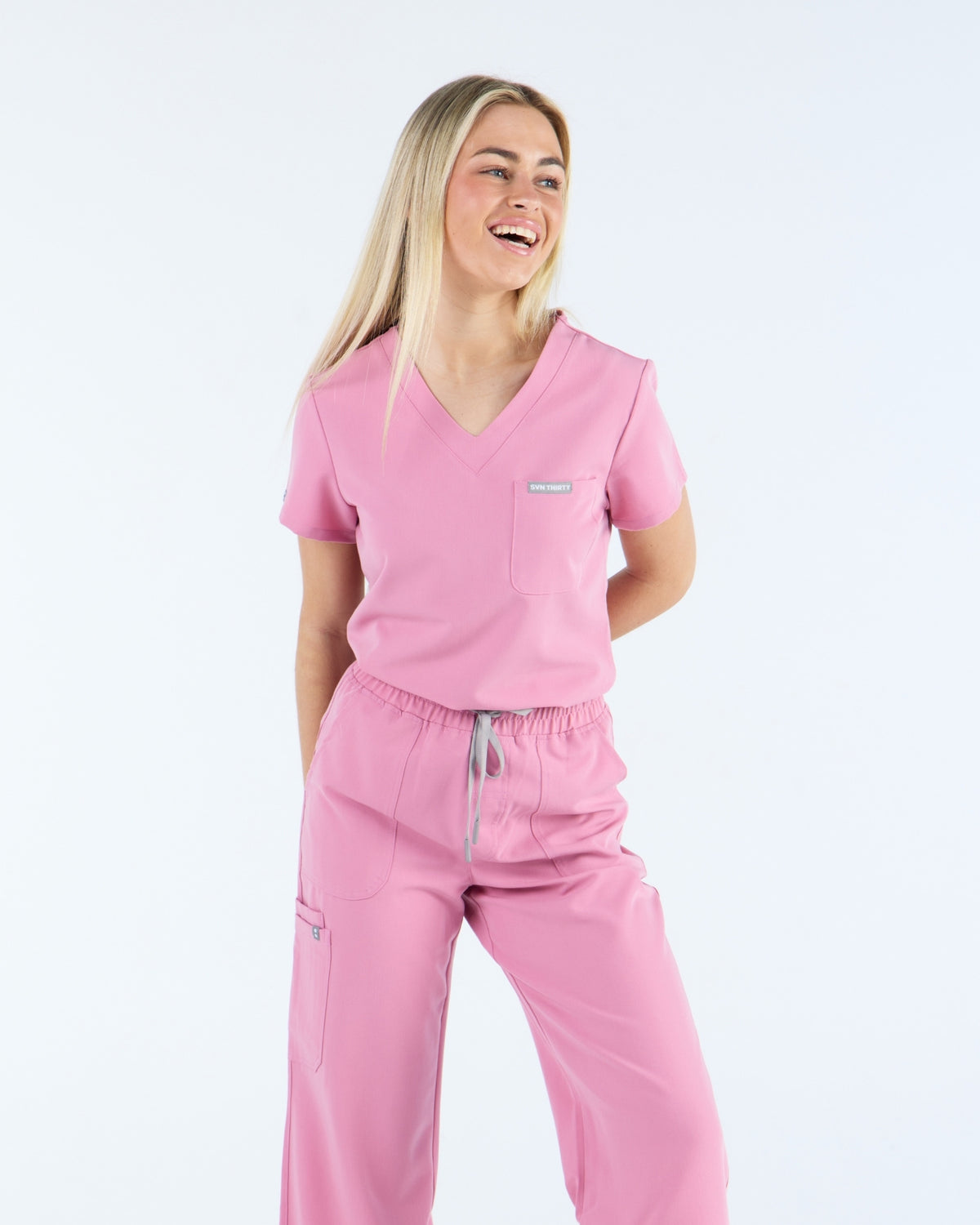 Tuck-In Scrub Top Blush Pink | Seven Thirty Wear