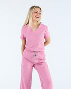 Tuck-In Scrub Top Blush Pink