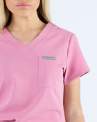 Tuck-In Scrub Top Blush Pink